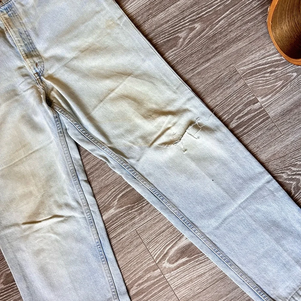 Men's Light Blue Washed Jeans